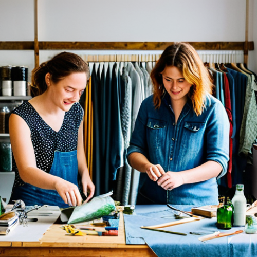Home 5 에코크리에이션을 위한 지속 가능한 자원 관리 - Upcycling Workshop**
"A bright and airy studio space filled with people engaged in upcycling projec...